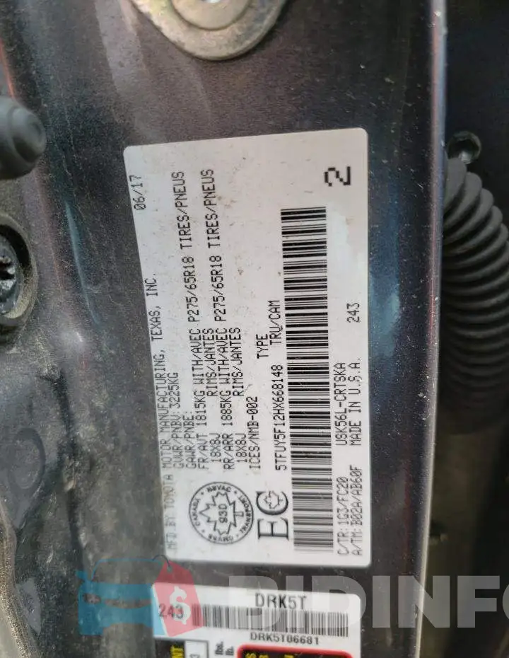 5TFUY5F12HX668148 Photo# 10