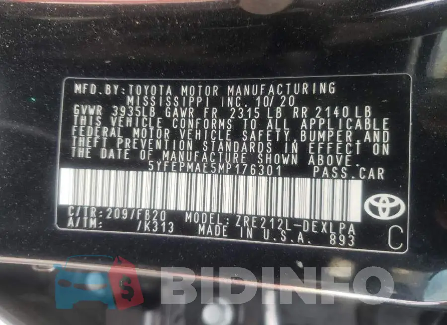 5YFEPMAE5MP176301 Photo# 10