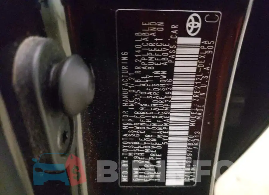 5YFEPMAE9MP209316 Photo# 10