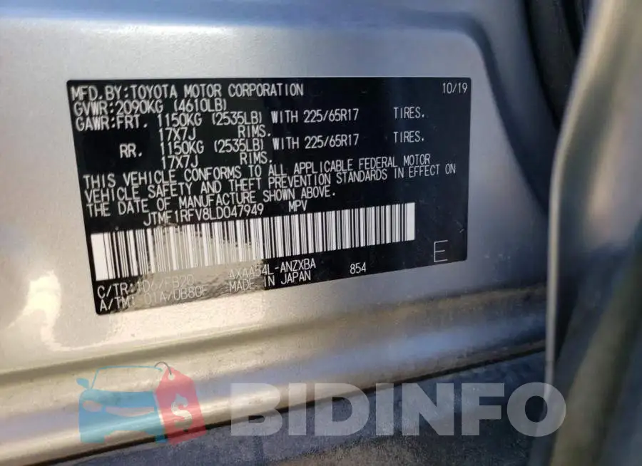 JTMF1RFV8LD047949 Photo# 10