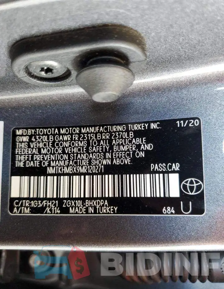 NMTKHMBX9MR120271 Photo# 10