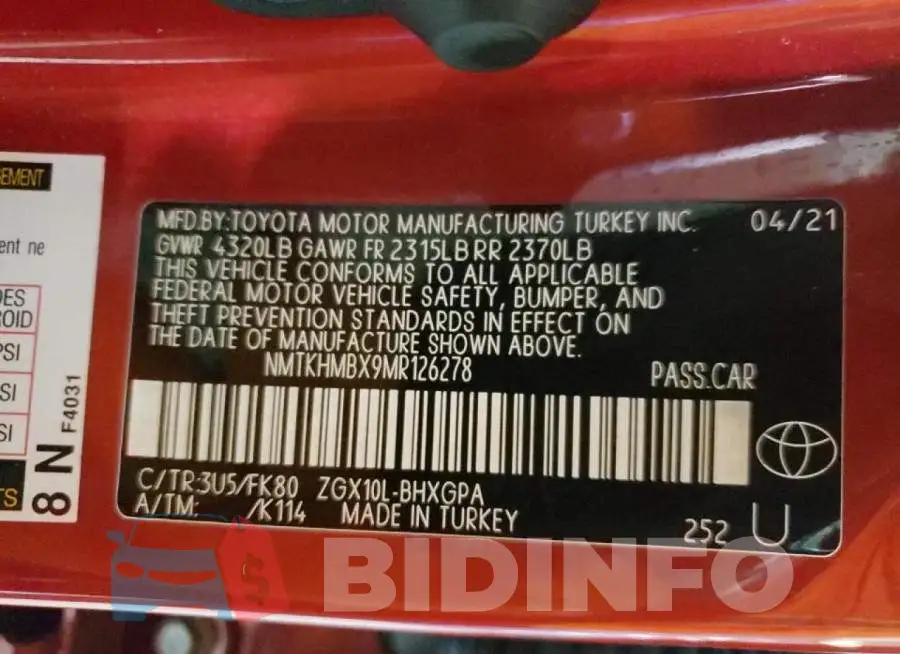 NMTKHMBX9MR126278 Photo# 10