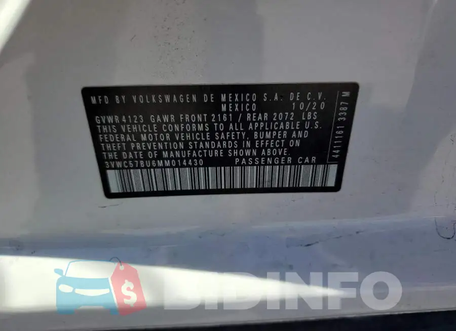 3VWC57BU6MM014430 Photo# 12