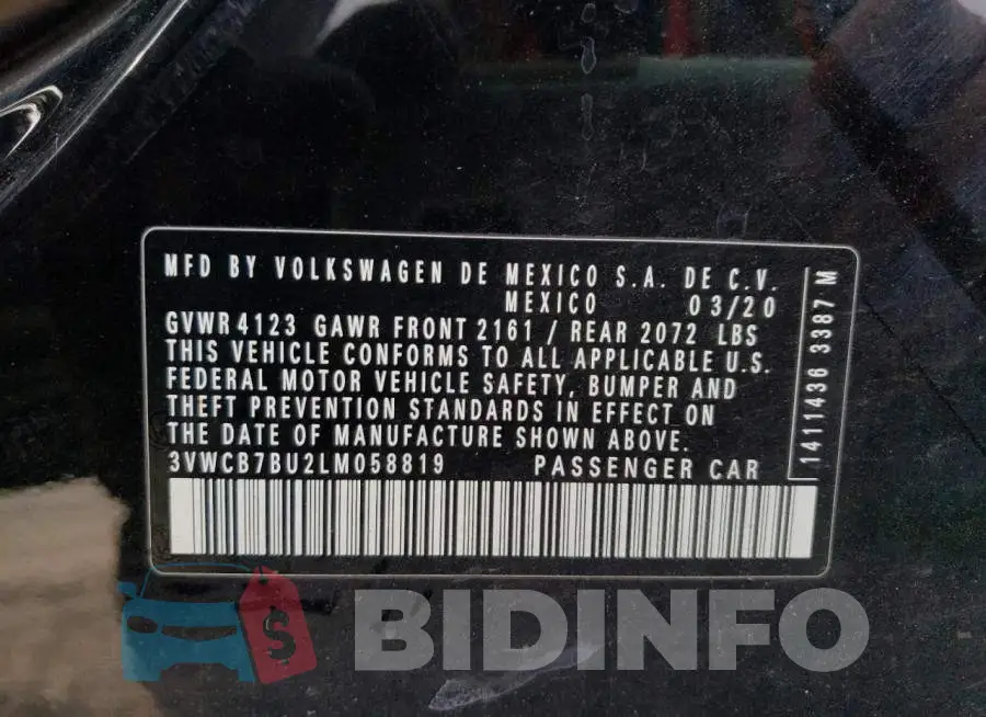 3VWCB7BU2LM058819 Photo# 10