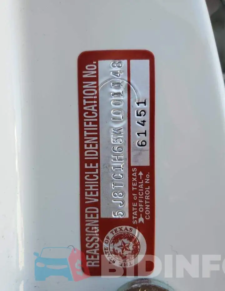 5J8TC1H65KL001148 Photo# 10