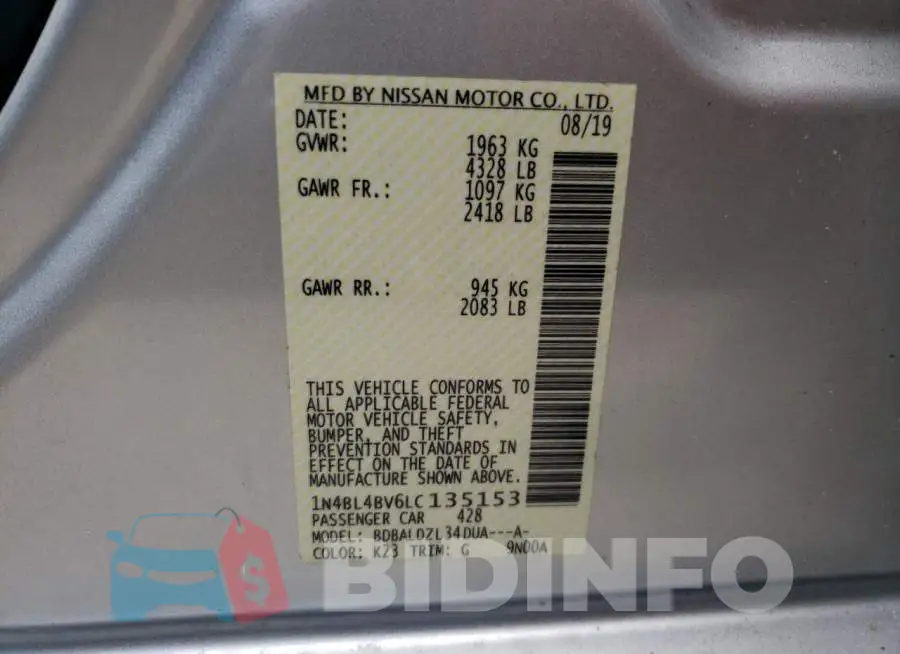 1N4BL4BV6LC135153 Photo# 10