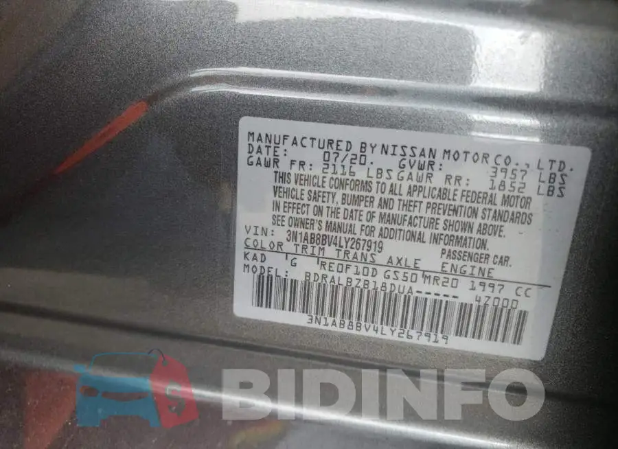3N1AB8BV4LY267919 Photo# 10