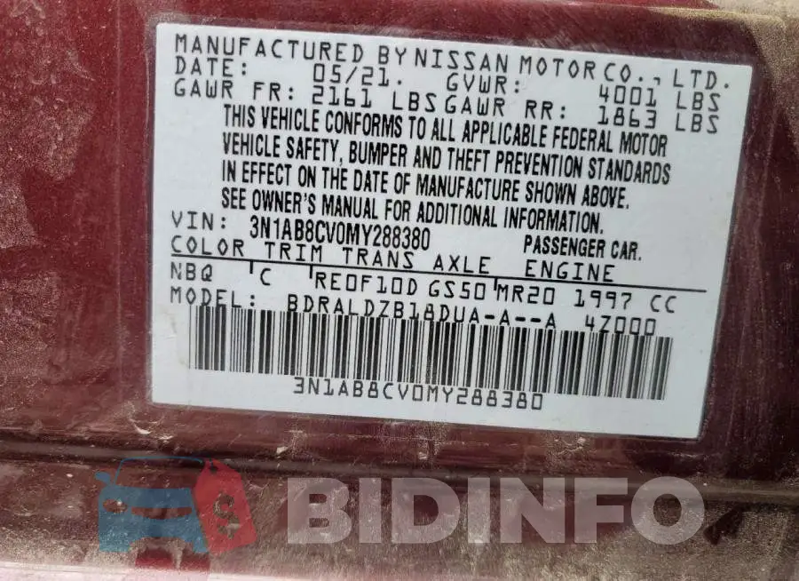 3N1AB8CV0MY288380 Photo# 10