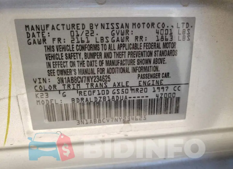 3N1AB8CV7NY234625 Photo# 10
