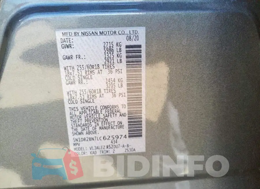 5N1DR2BN7LC625974 Photo# 10
