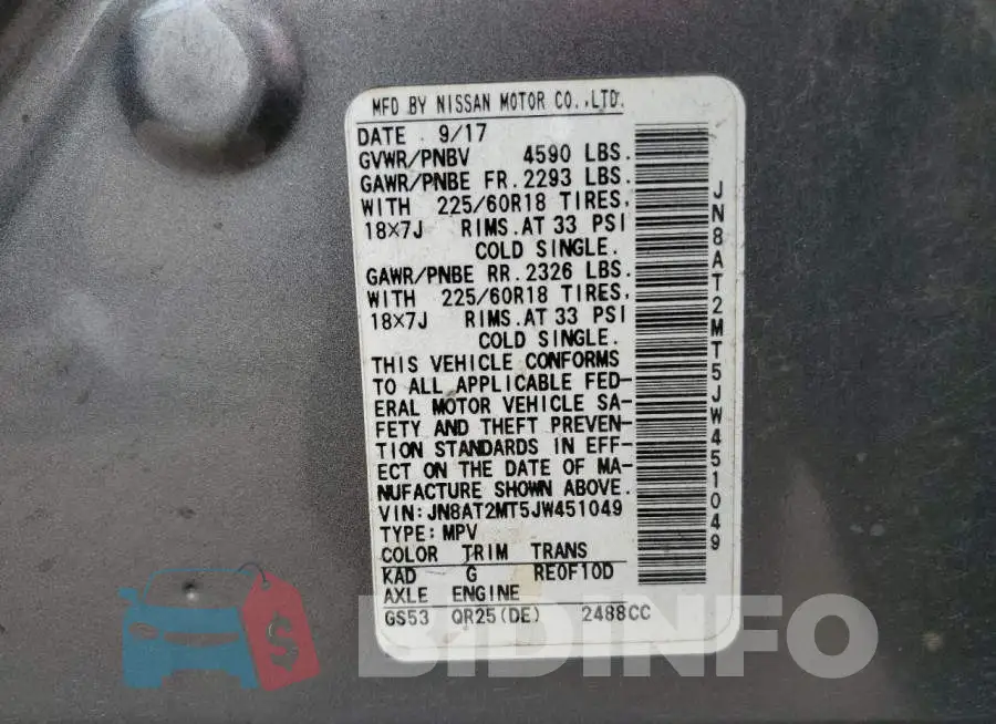 JN8AT2MT5JW451049 Photo# 10