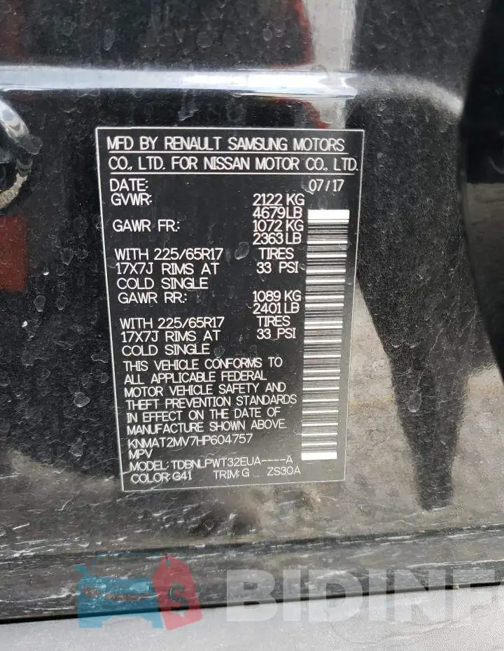 KNMAT2MV7HP604757 Photo# 10
