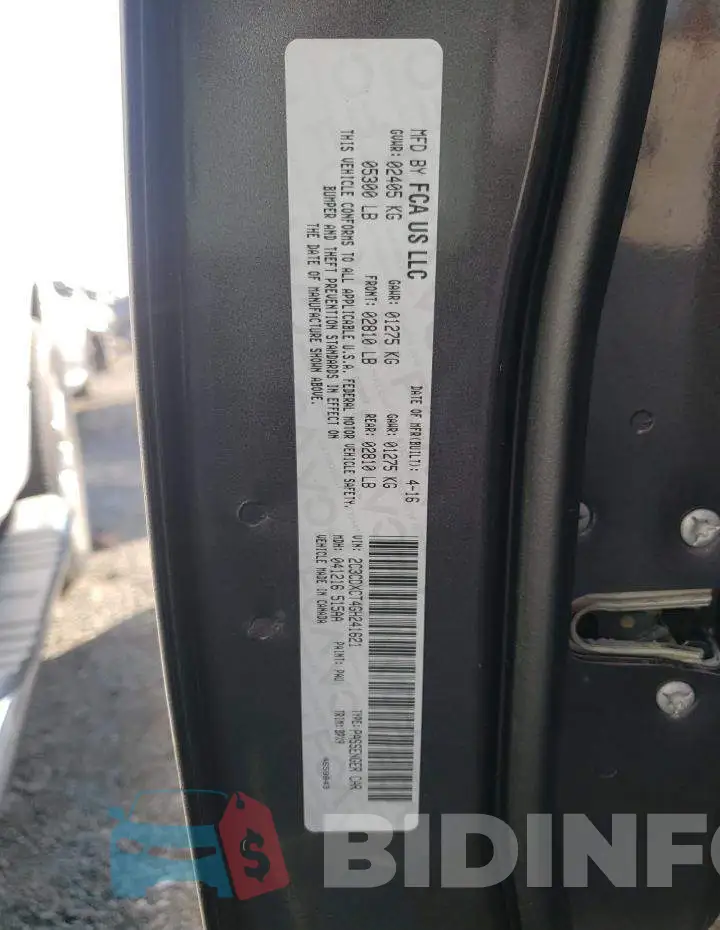 2C3CDXCT4GH241621 Photo# 10