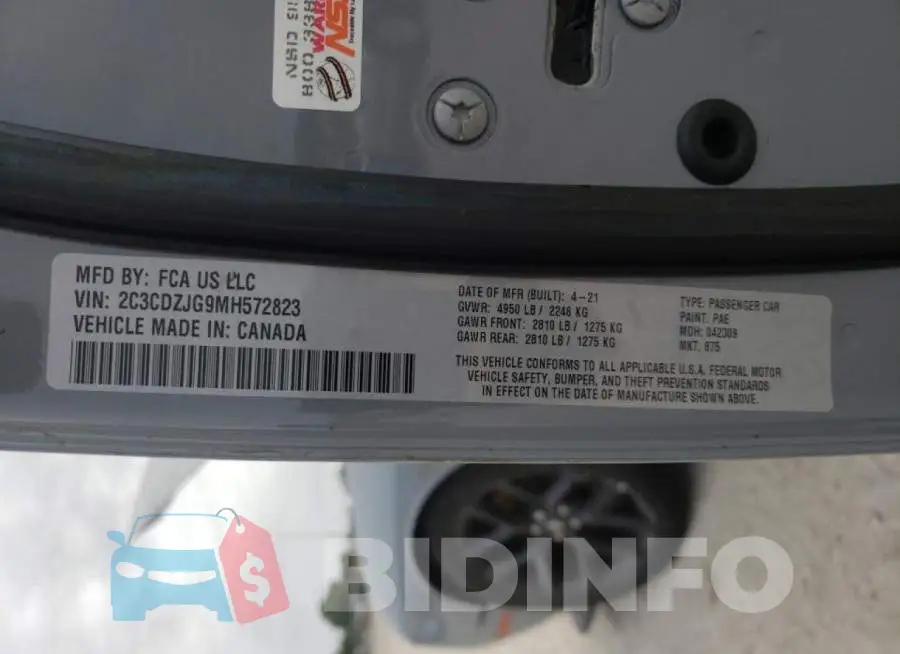2C3CDZJG9MH572823 Photo# 10