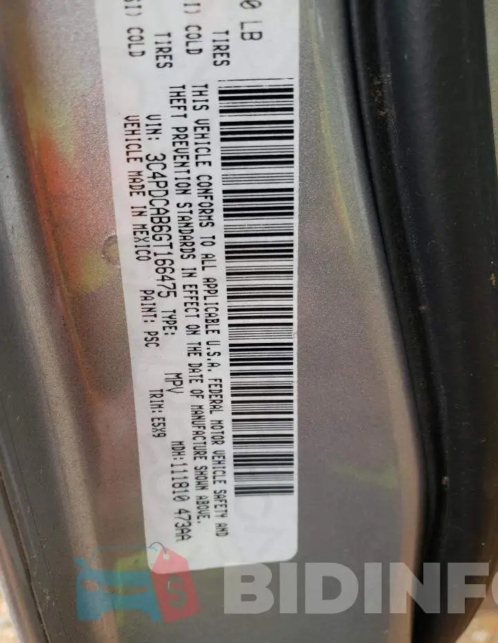 3C4PDCAB6GT166475 Photo# 10