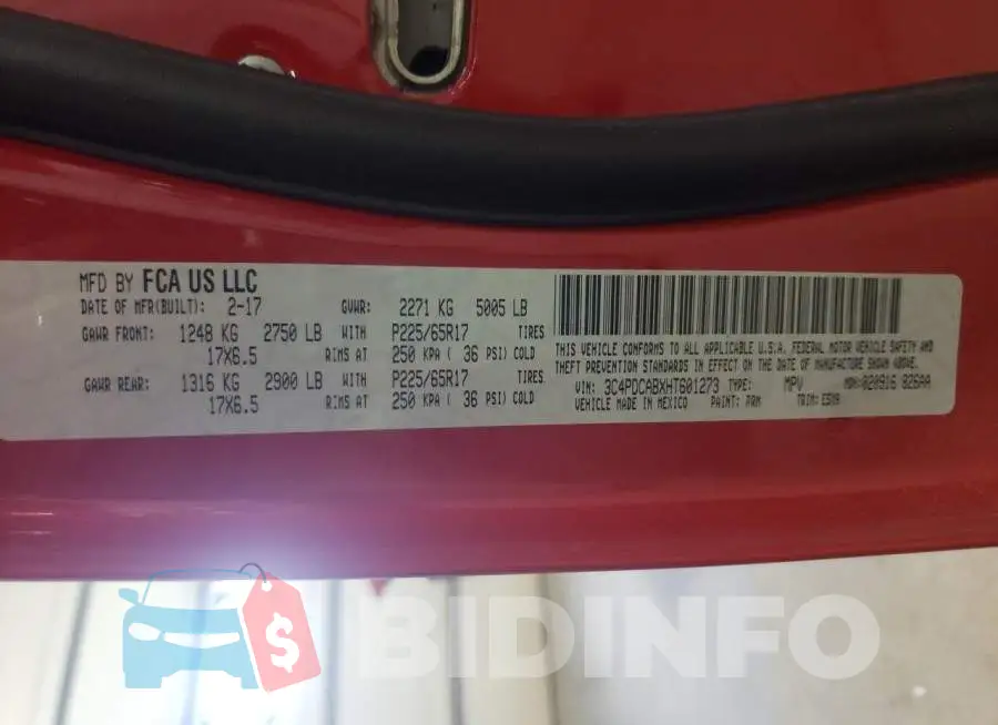 3C4PDCABXHT601273 Photo# 10