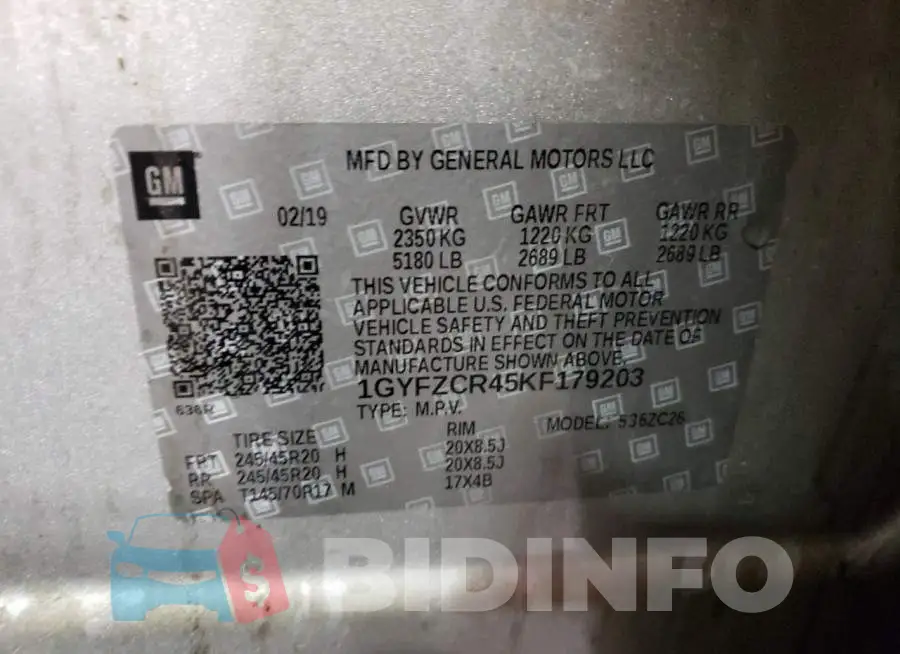 1GYFZCR45KF179203 Photo# 10