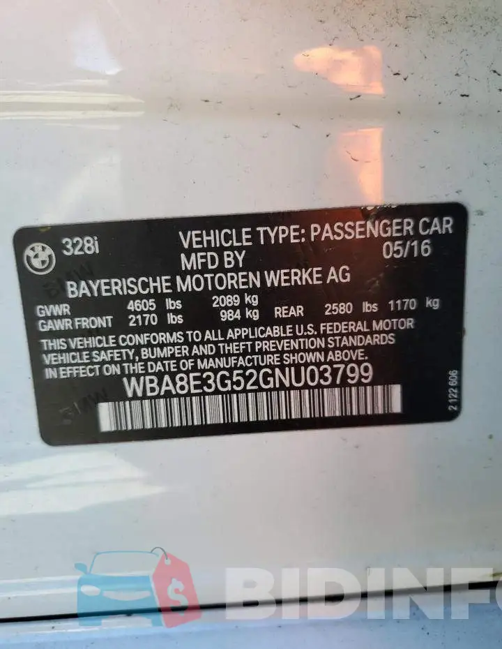 WBA8E3G52GNU03799 Photo# 12