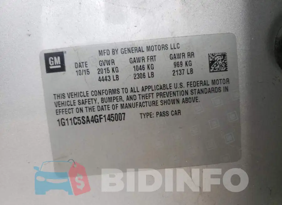 1G11C5SA4GF145007 Photo# 10