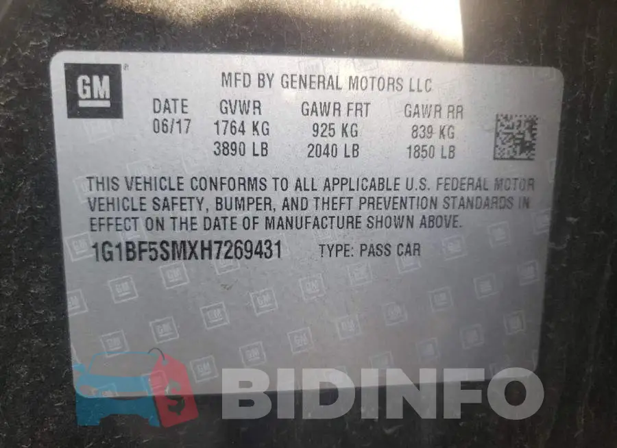 1G1BF5SMXH7269431 Photo# 10