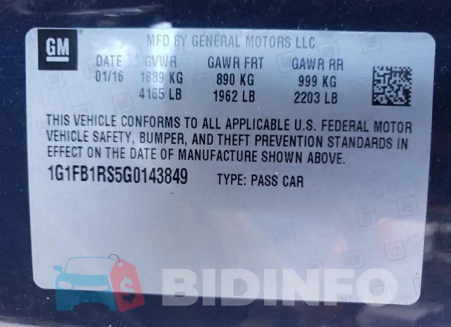 1G1FB1RS5G0143849 Photo# 10