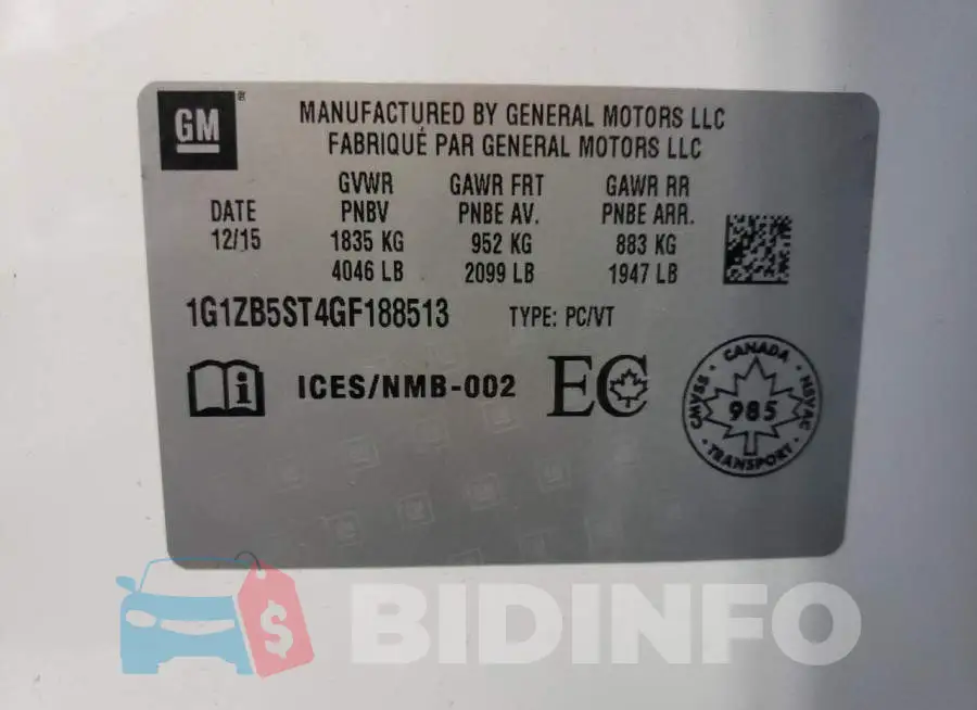 1G1ZB5ST4GF188513 Photo# 10