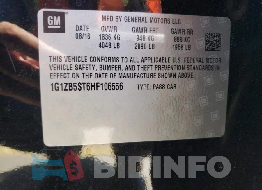 1G1ZB5ST6HF106556 Photo# 10