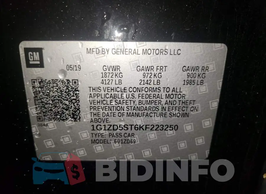 1G1ZD5ST6KF223250 Photo# 10