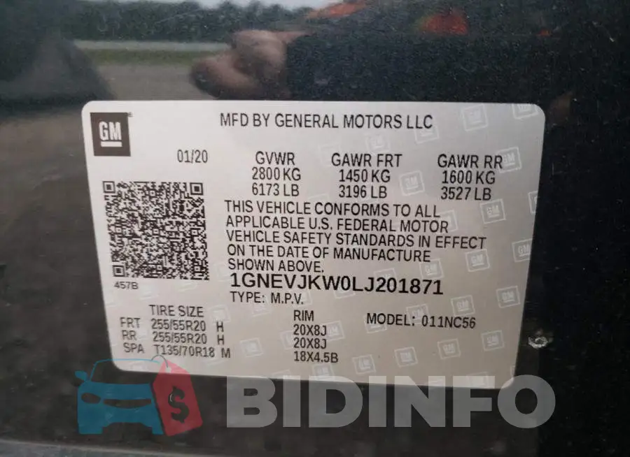 1GNEVJKW0LJ201871 Photo# 10