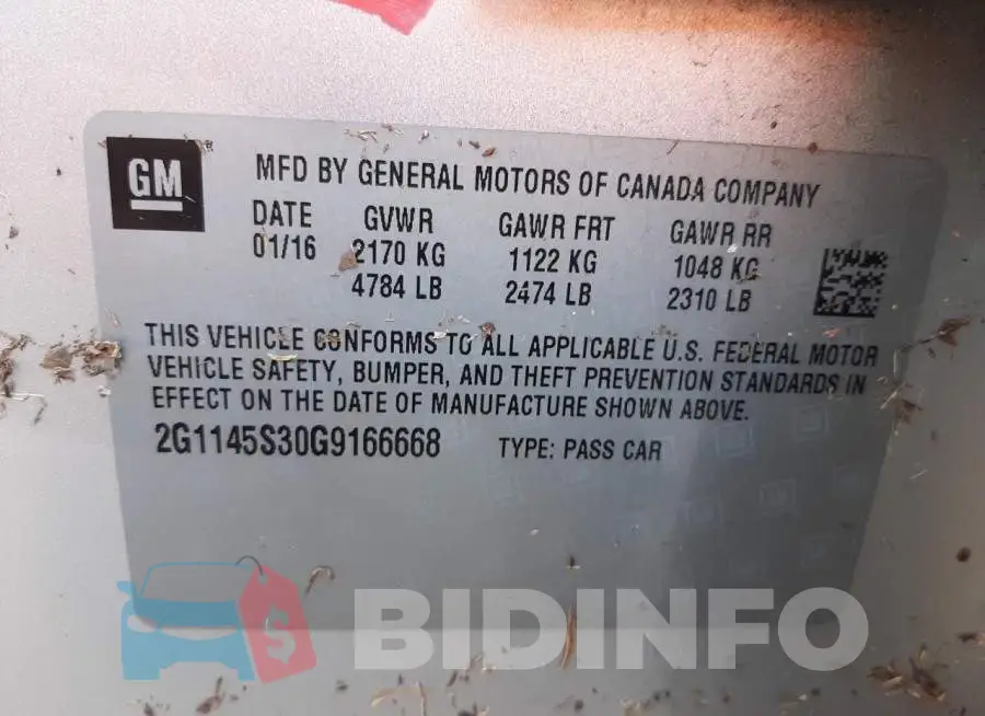 2G1145S30G9166668 Photo# 10