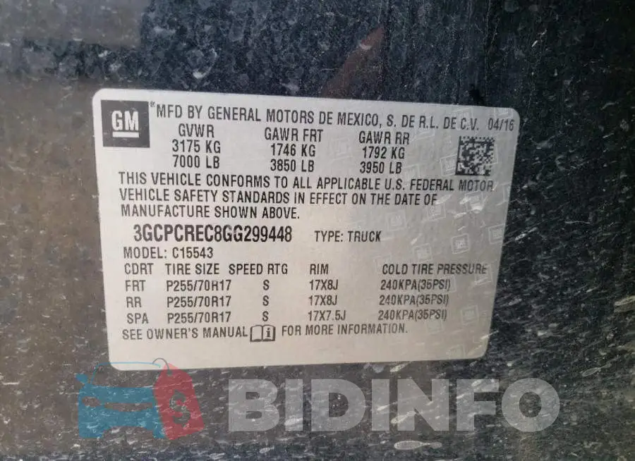 3GCPCREC8GG299448 Photo# 10