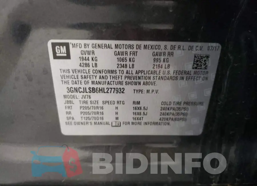 3GNCJLSB6HL277932 Photo# 10