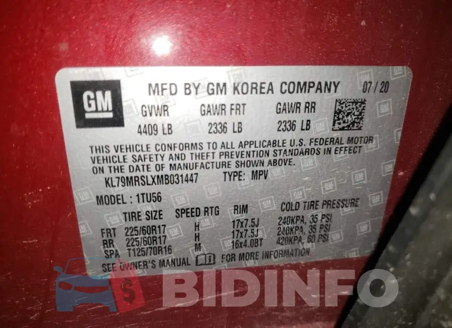 KL79MRSLXMB031447 Photo# 10
