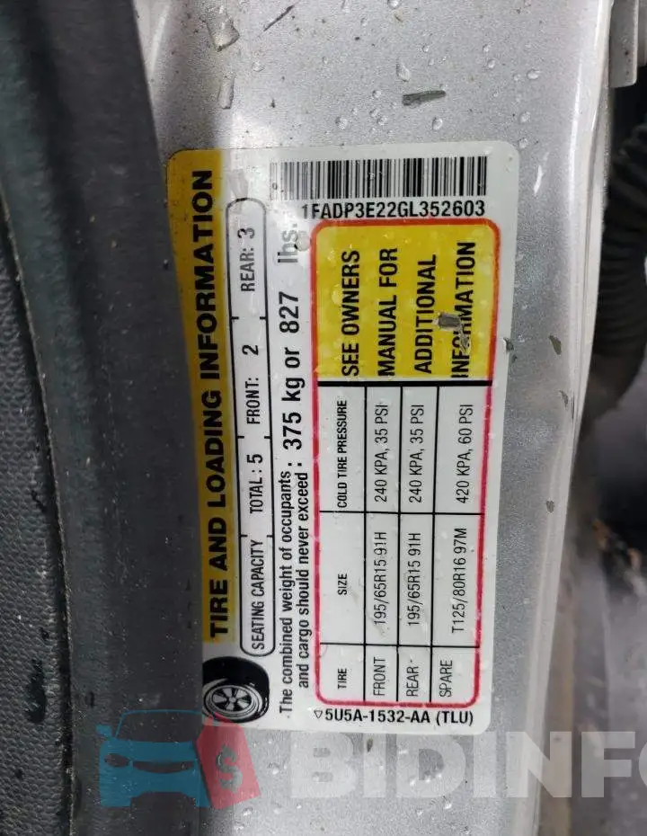 1FADP3E22GL352603 Photo# 10