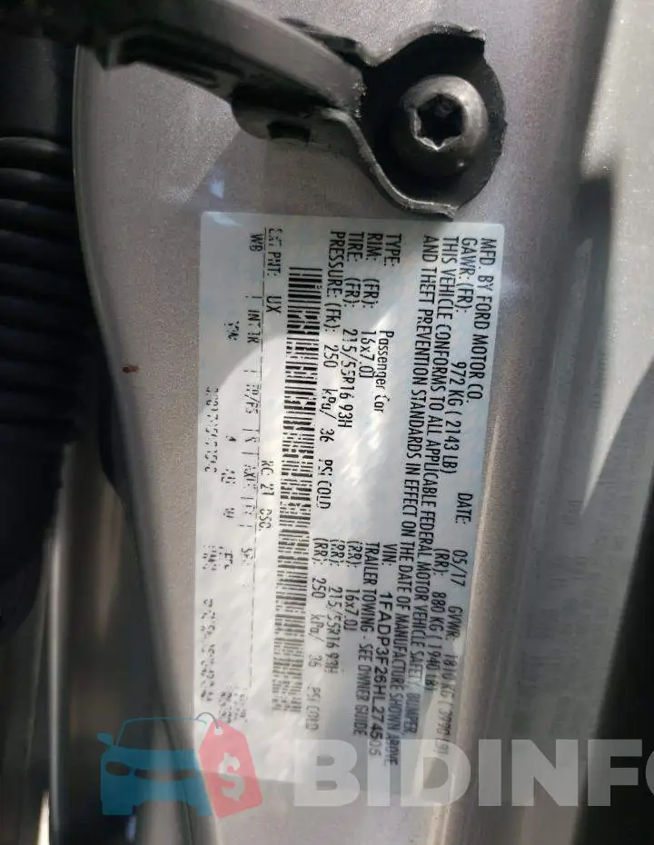1FADP3F26HL274505 Photo# 10