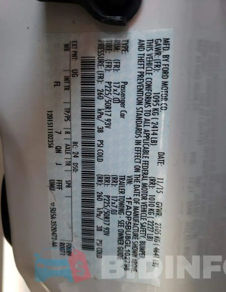 1FADP5BU8GL102798 Photo# 10