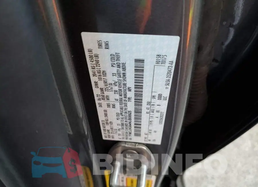 1FMCU9G64NUB08925 Photo# 10