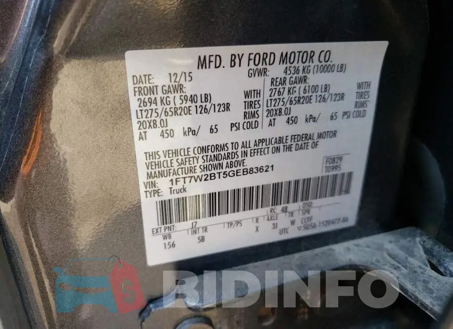 1FT7W2BT5GEB83621 Photo# 10