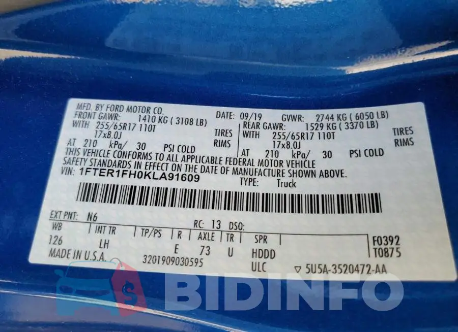 1FTER1FH0KLA91609 Photo# 10