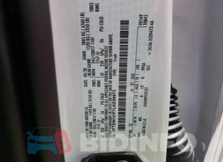 1FTEW1CP7LKE99973 Photo# 10