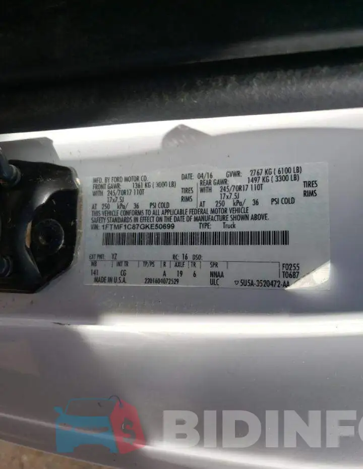 1FTMF1C87GKE50699 Photo# 10