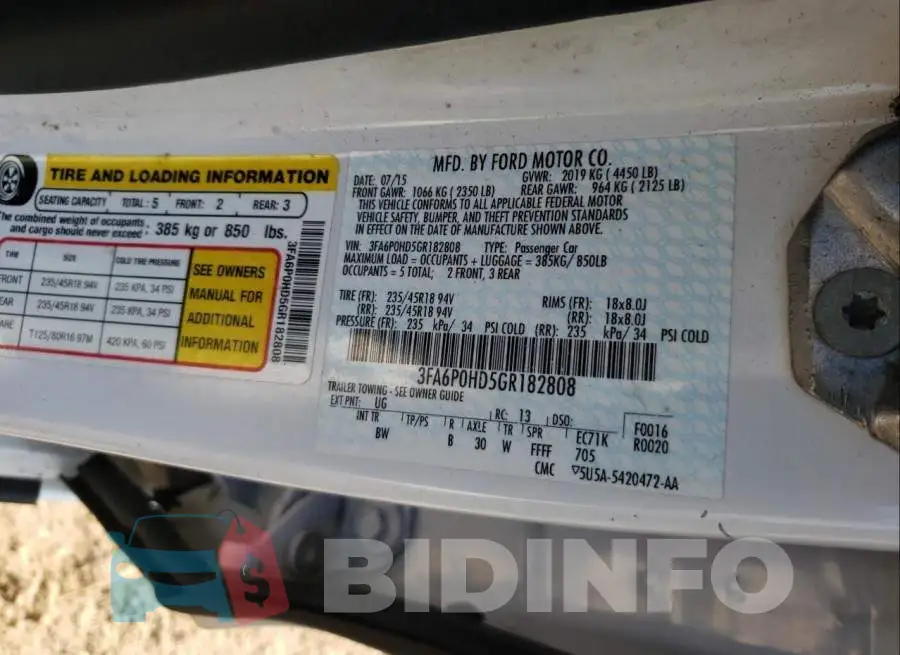 3FA6P0HD5GR182808 Photo# 10