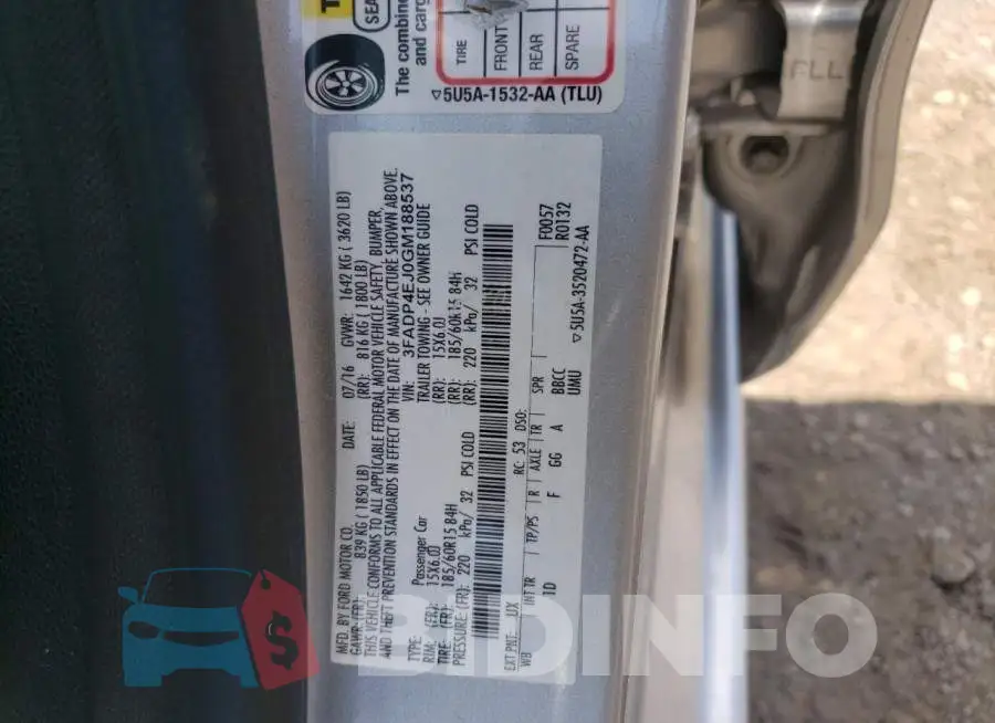 3FADP4EJ0GM188537 Photo# 10