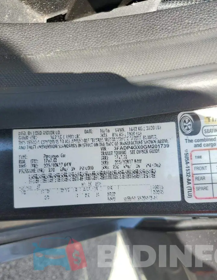3FADP4GX0GM201739 Photo# 10