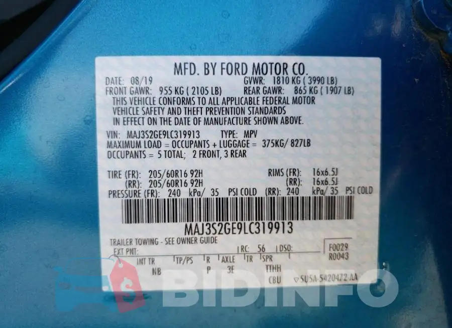 MAJ3S2GE9LC319913 Photo# 10