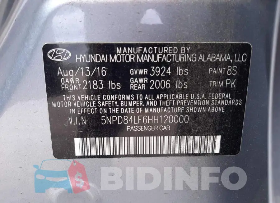 5NPD84LF6HH120000 Photo# 10