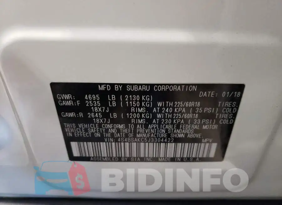 4S4BSAKC5J3304422 Photo# 10