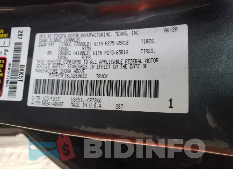 5TFRY5F16LX269032 Photo# 10