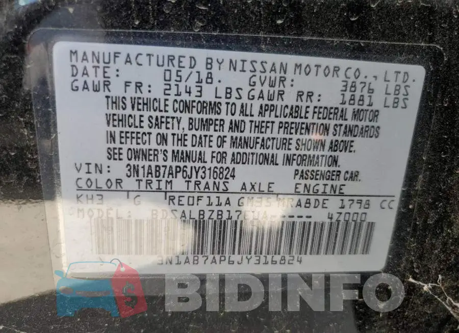 3N1AB7AP6JY316824 Photo# 10