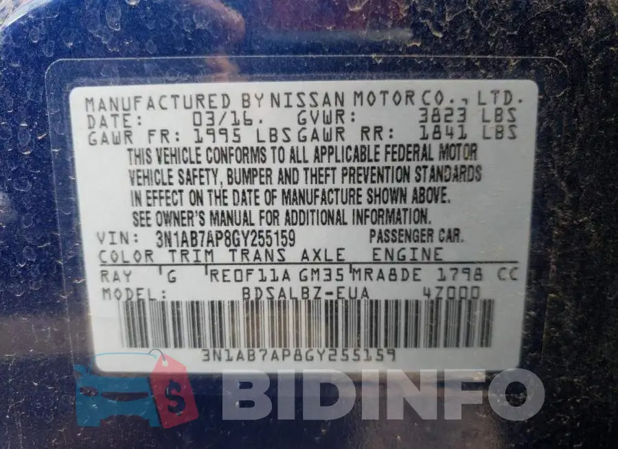 3N1AB7AP8GY255159 Photo# 10